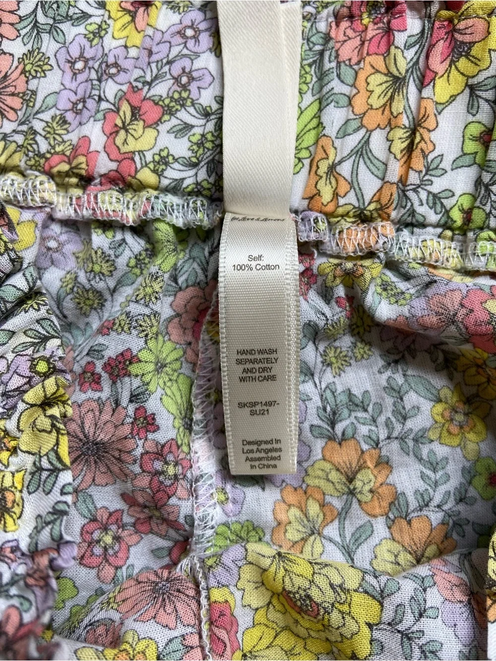 For Love & Lemons Esme Cotton High rise Floral Shorts Women's Size XS